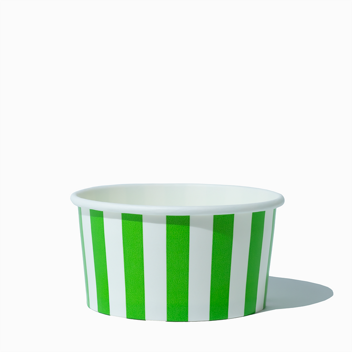 6 oz green striped madness ice cream cups product