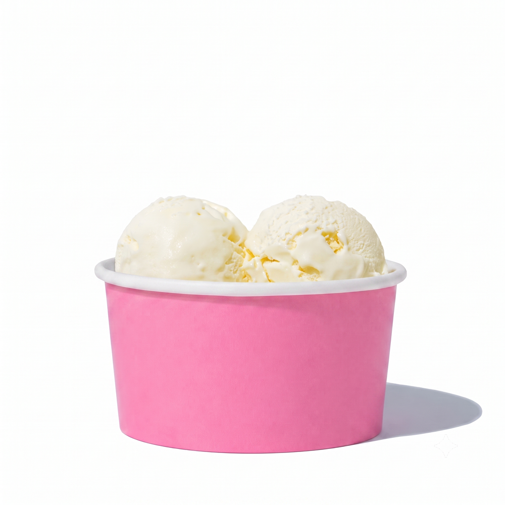 UNIQ 6 oz Light Pink Ice Cream Cups - 1000/Case