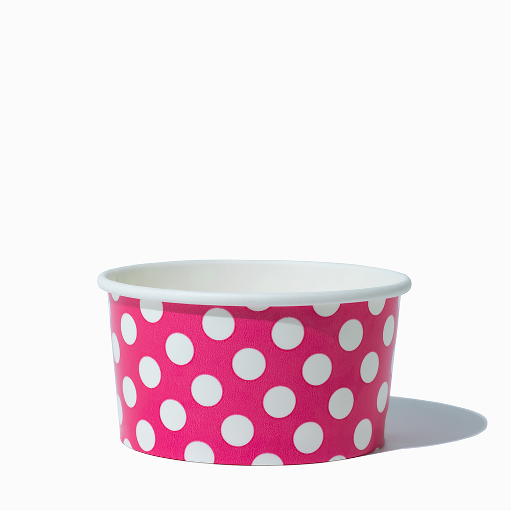 6 oz pink polka dotty ice cream cups product