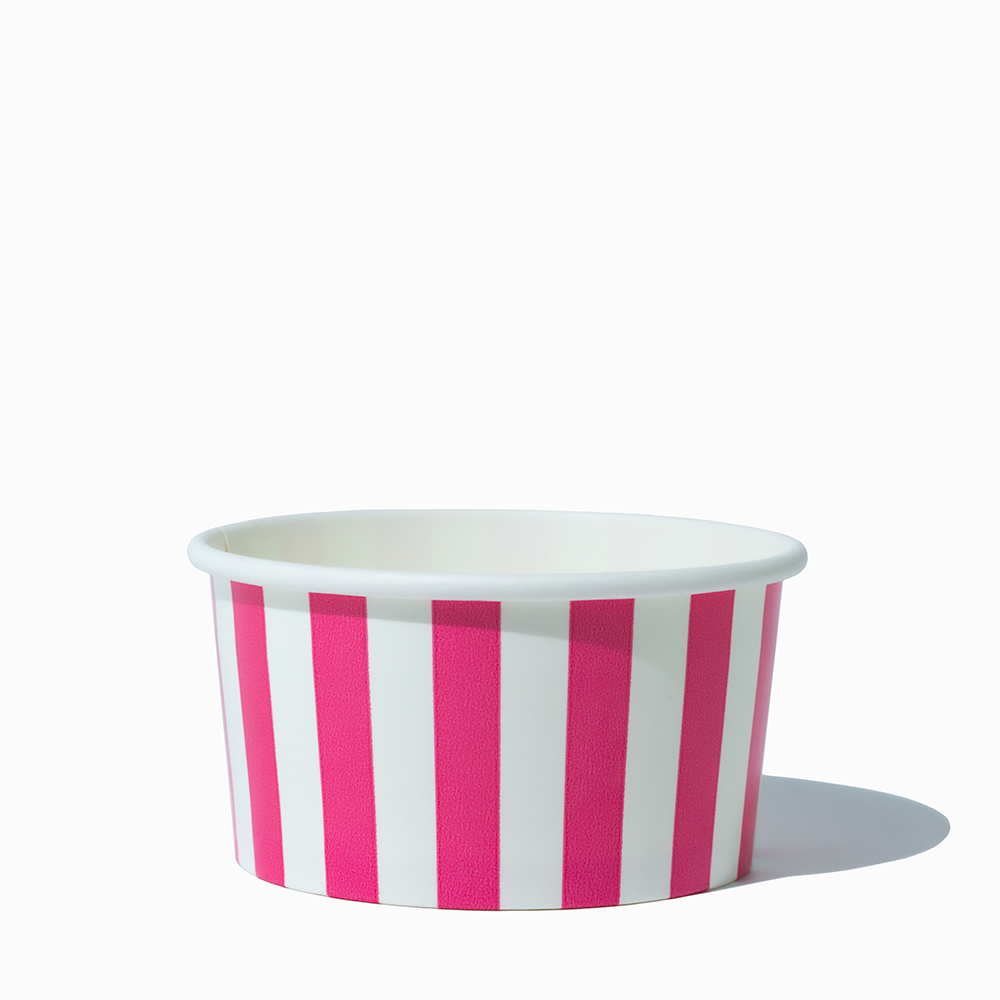 6 oz pink striped madness ice cream cups product