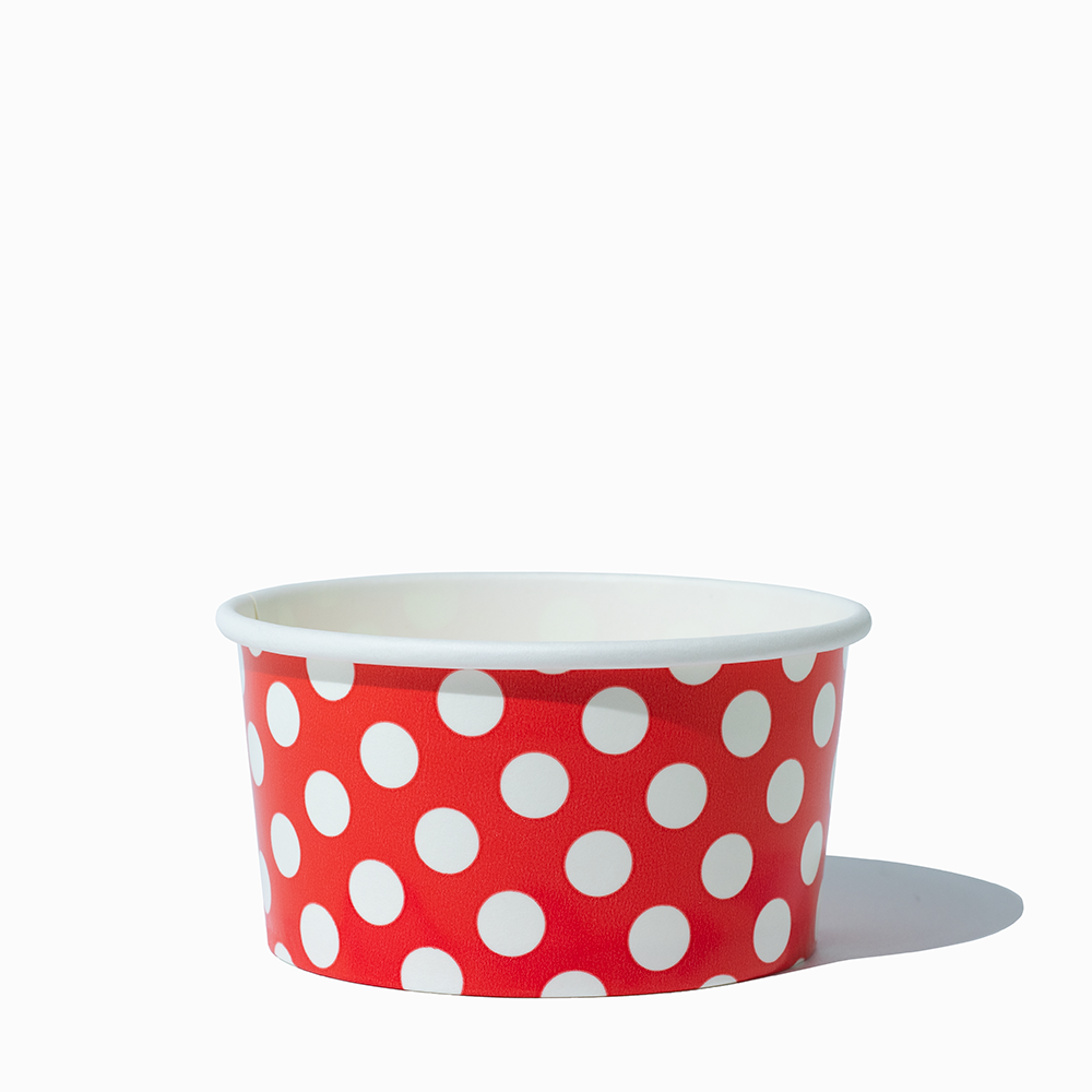 6 oz red polka dotty ice cream cups product