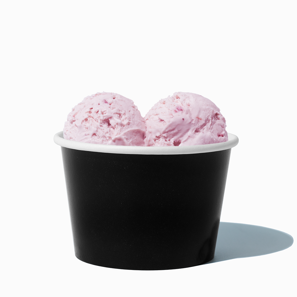 UNIQ 8 oz Black Ice Cream Cups - Frozen Dessert Supplies