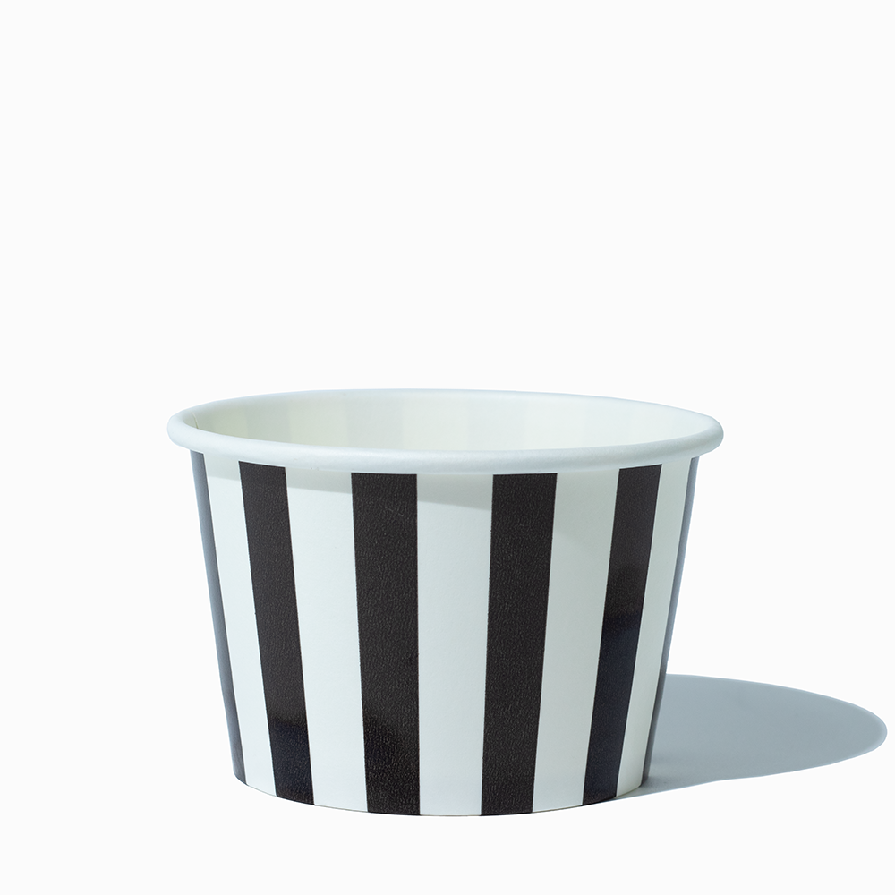 8 oz black striped madness ice cream cups product