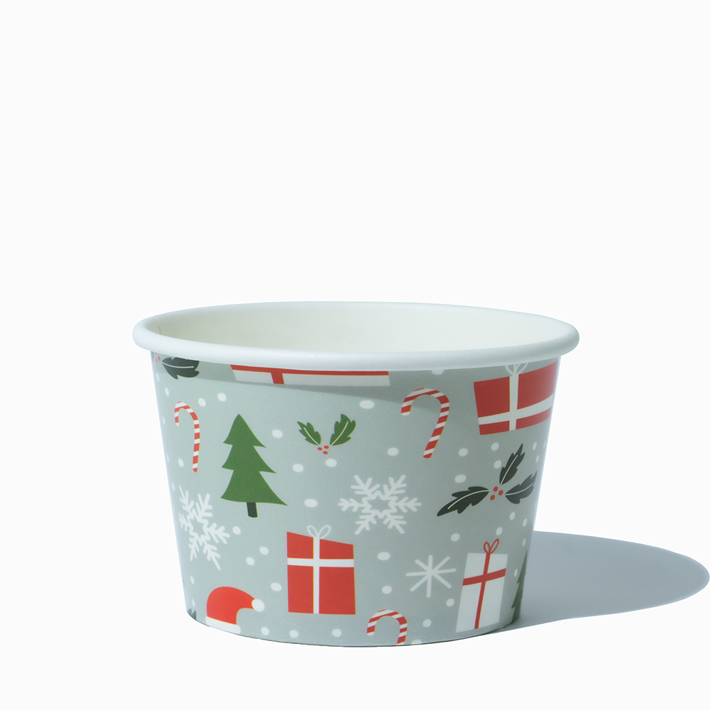 8 oz happy holidays ice cream cups product