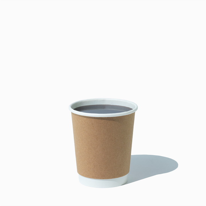 8 oz kraft double wall hot cup empty