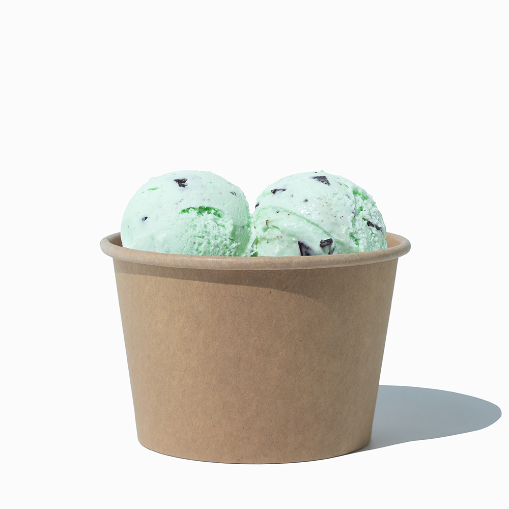 8 oz Kraft Eco-Friendly Ice Cream Cups - Frozen Dessert Supplies