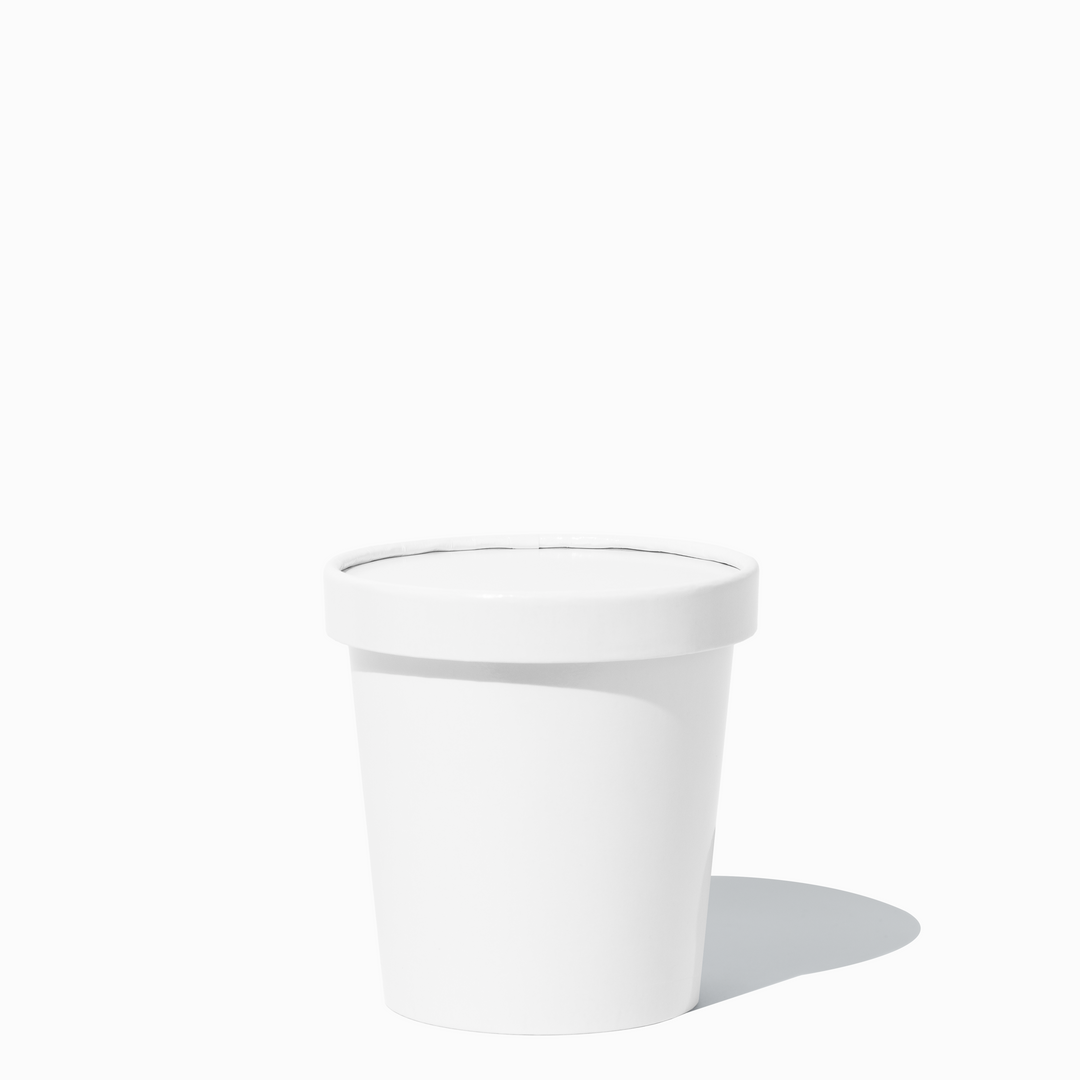 UNIQ 8/12/16 oz Premium Glossy White Paper To-Go Container Lids - 500/Case