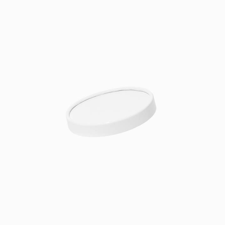 UNIQ 8/12/16 oz Premium Glossy White Paper To-Go Container Lids - 500/Case