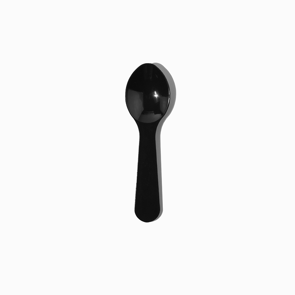 UNIQ Black Mini Tasting Spoons - Frozen Dessert Supplies