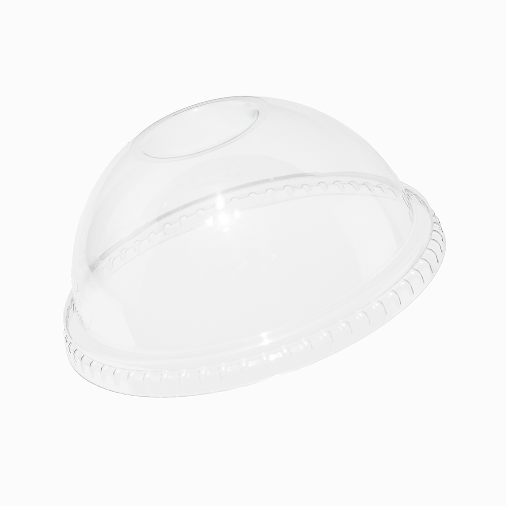 UNIQ Clear Dome Lids without Hole for 98mm - 12, 16, 20, and 24 oz Plastic Drink Cups - 1000/Case