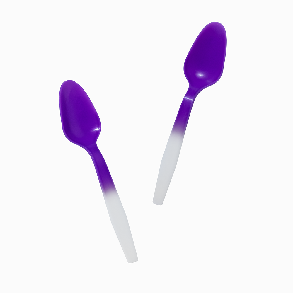 UNIQ Color Changing Dessert Spoons - White to Purple - 1000/Case