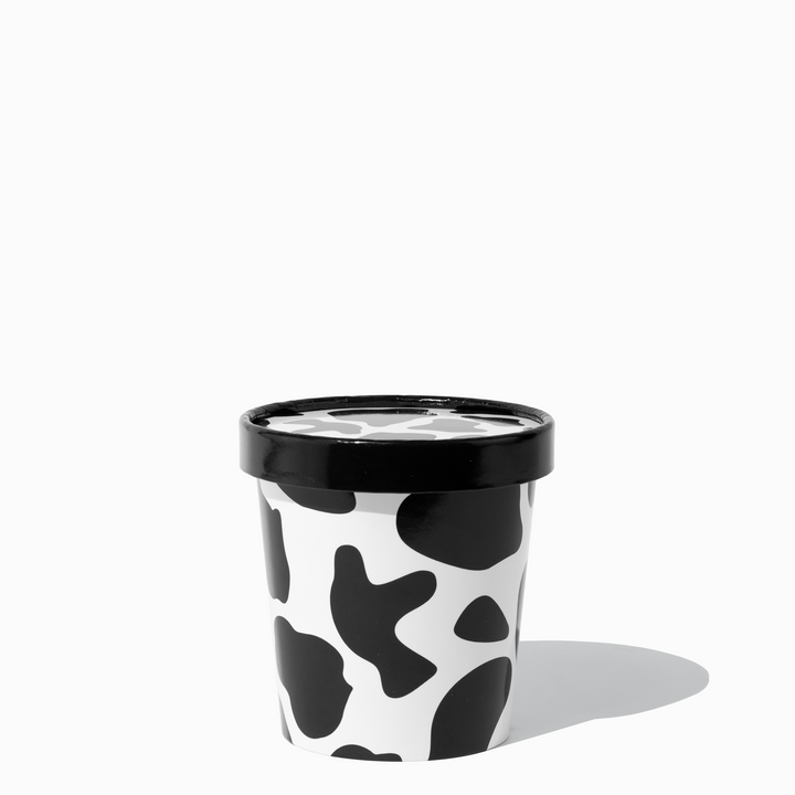 UNIQ 8/12/16 oz Premium Cow Print Paper To-Go Container Lids - 500/Case