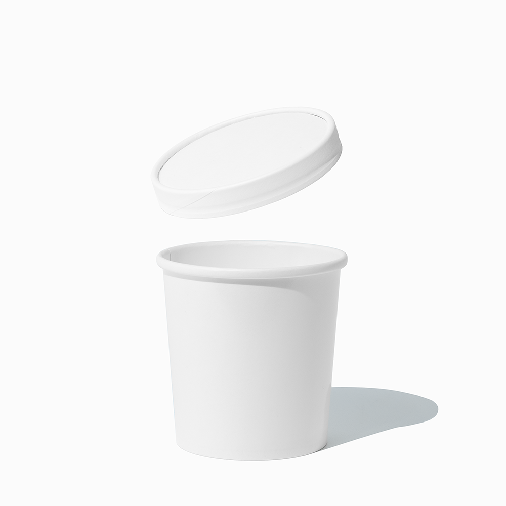 UNIQ Pint 16 oz White Plastic To-Go Containers - 600/Case