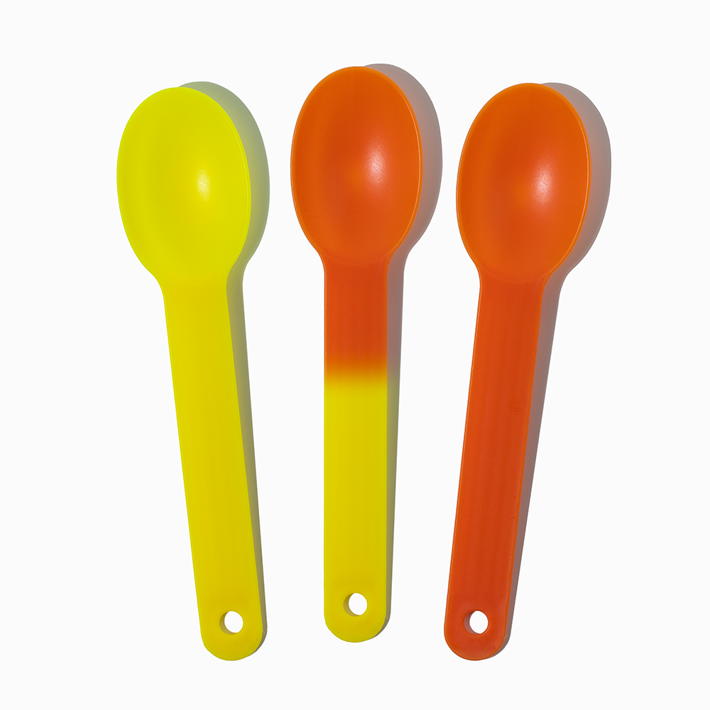 Reflective Color Spoons Color Changing Plastic Dessert Spoons - Frozen Dessert Supplies