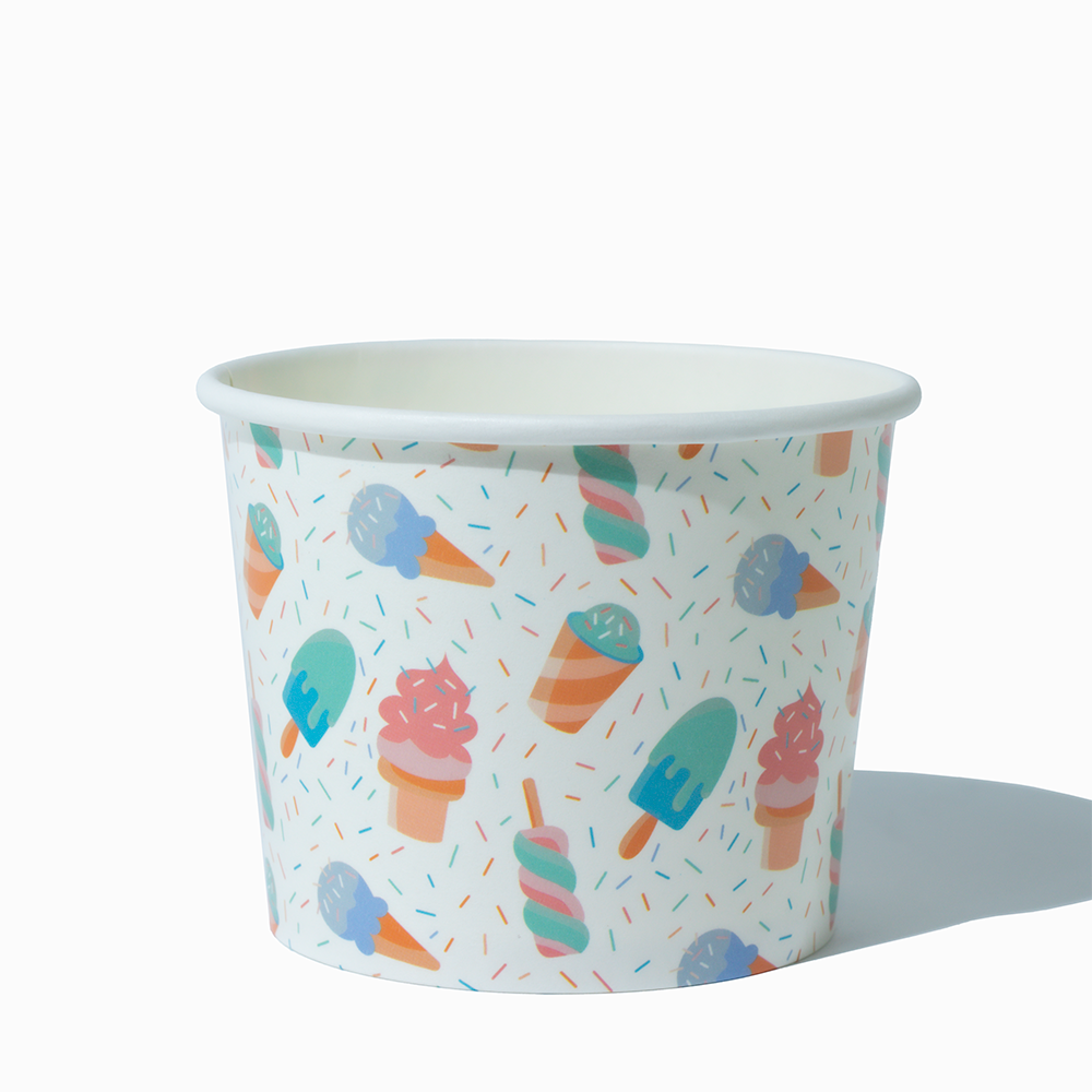 UNIQ 12 oz Party-Themed Ice Cream Cups