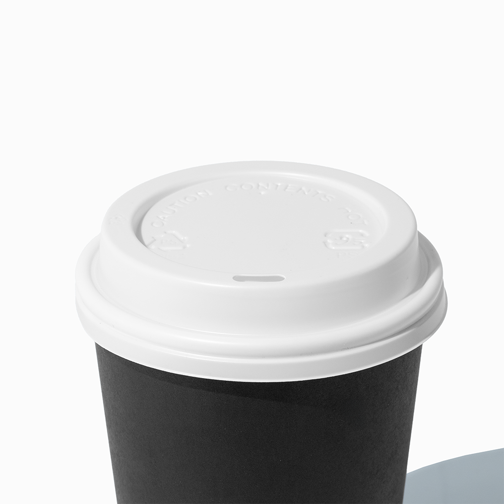White Hot Cup Lids - 12/16/20 oz - 90mm - Frozen Dessert Supplies