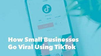 How Small Businesses Go Viral Using TikTok - Close-up of a smartphone screen displaying a TikTok profile, with a blue background