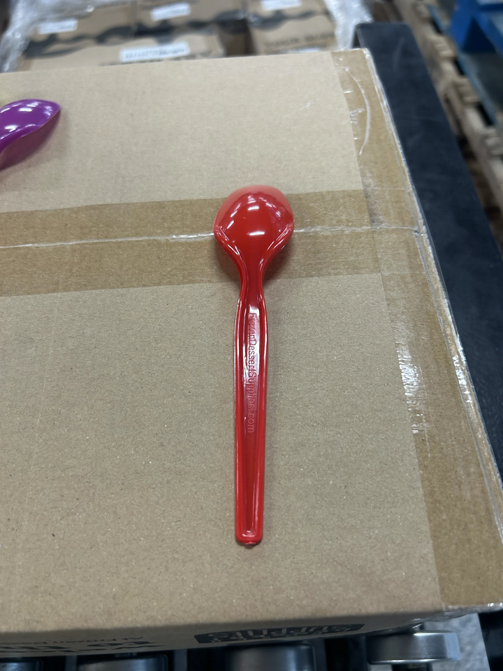 Mixed Colors Super Dessert Spoons (Cosmetic Blemishes) - 1000/Case