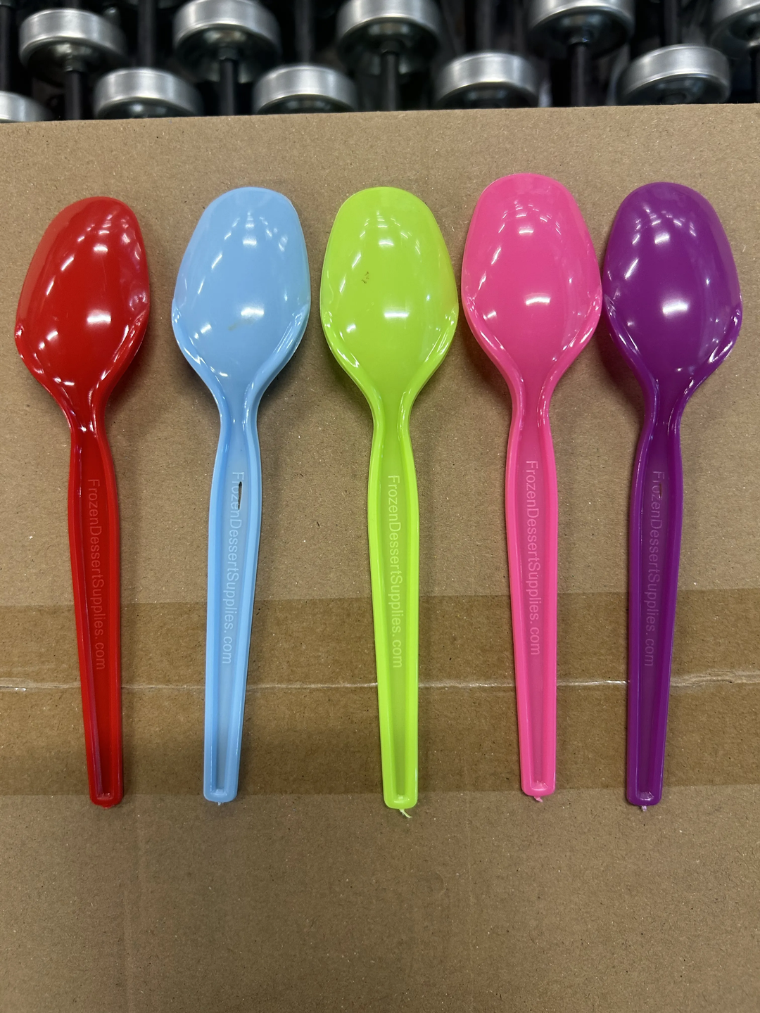 Mixed Colors Super Dessert Spoons (Cosmetic Blemishes) - 1000/Case