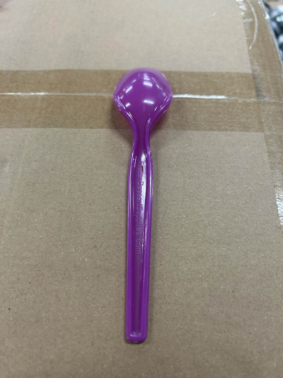 Purple Super Dessert Spoons (Cosmetic Blemishes) - 1000/Case