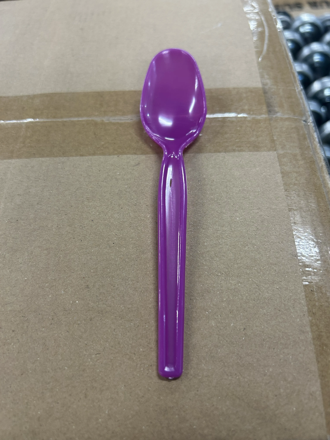 Purple Super Dessert Spoons (Cosmetic Blemishes) - 1000/Case
