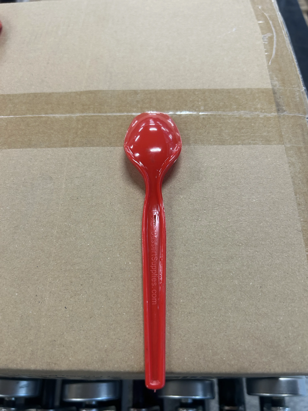 Red Super Dessert Spoons (Cosmetic Blemishes) - 1000/Case