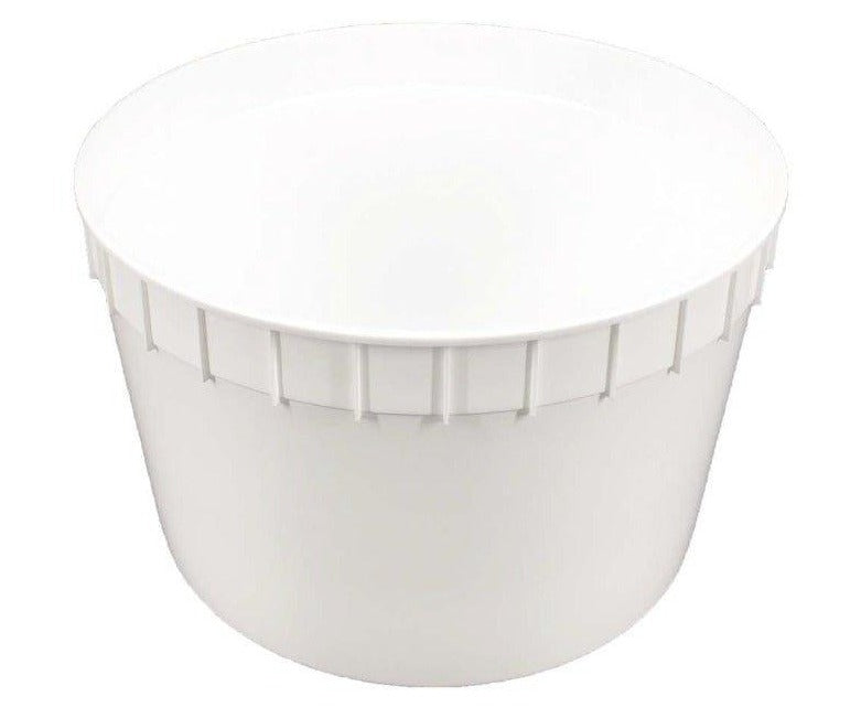 Choice 1/2 Gallon White Paper Frozen Yogurt / Food Cup with Paper Lid -  25/Pack