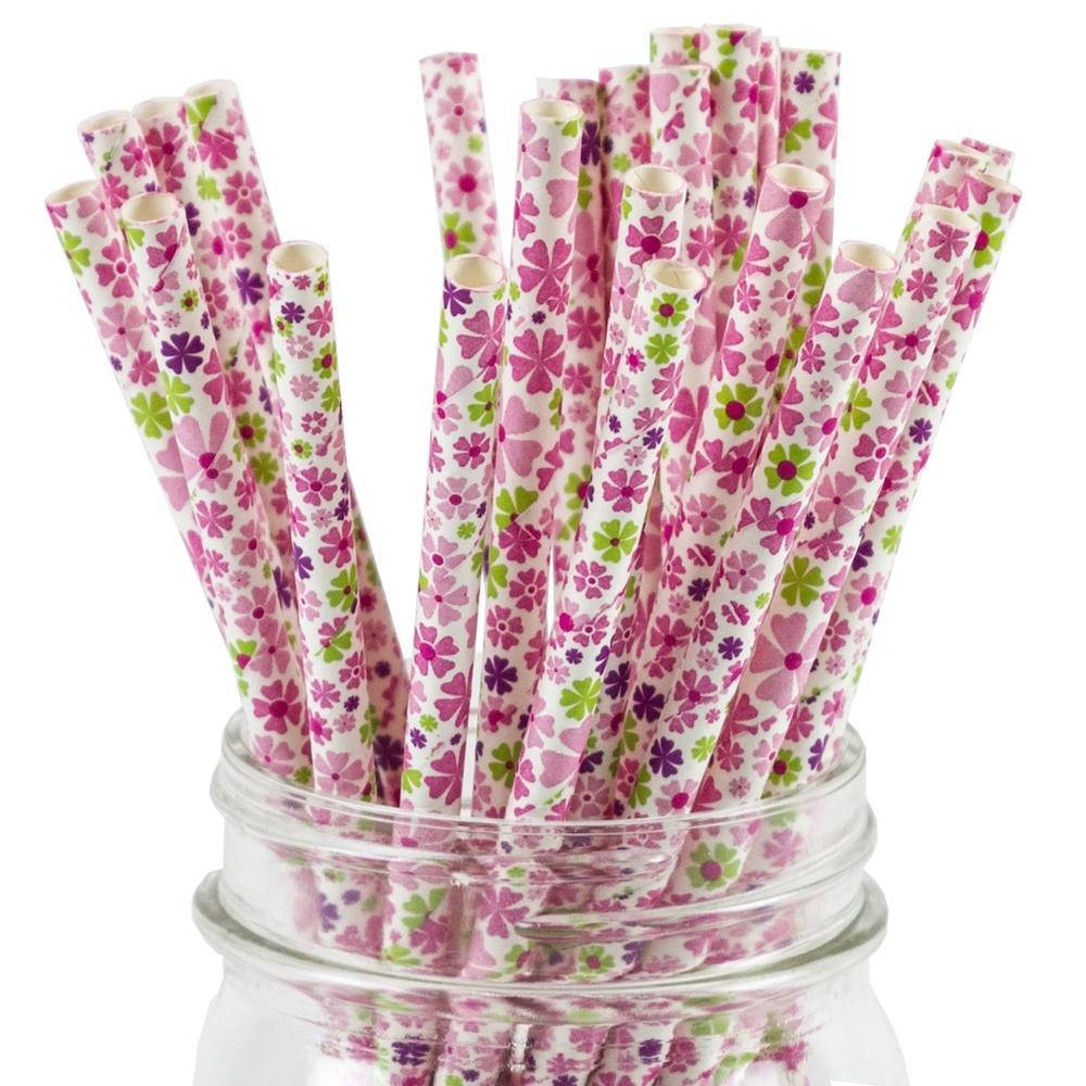 UNIQIFY® Spring Bouquet Floral Paper Straws