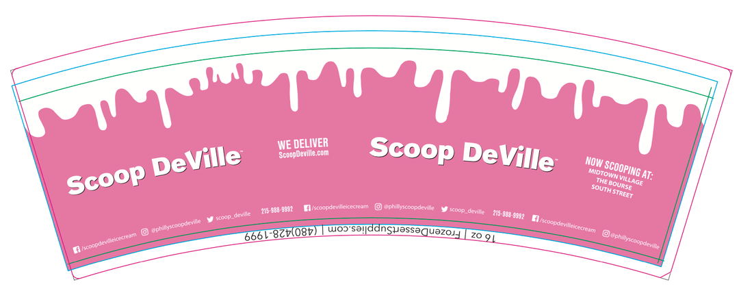 16 oz Scoop Deville Custom Ice Cream Cups - C-SCOOPDEVILLE16OZ-CUSTOM