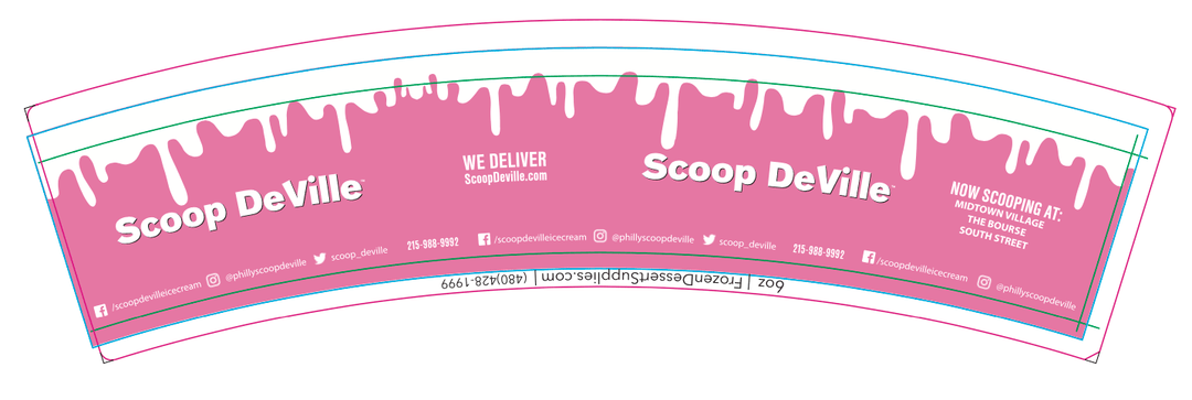 6 oz Scoop Deville Custom Ice Cream Cups - Frozen Dessert Supplies C-SCOOPDEVILLE6OZ-CUSTOM