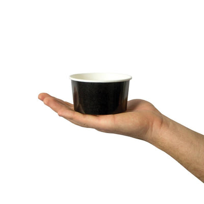 UNIQIFY® 6 oz Black Ice Cream Cups