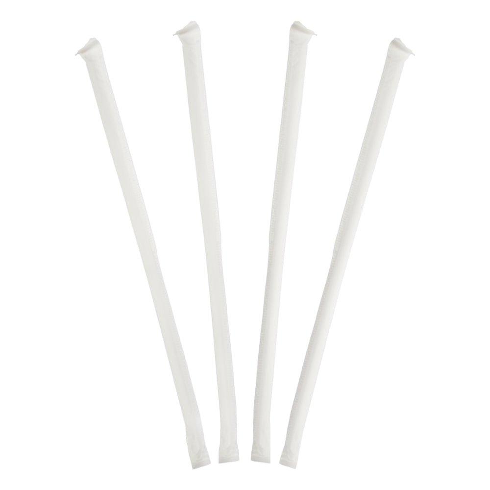7.75in Clear Plastic Wrapped Straws - Frozen Dessert Supplies F023301WH07