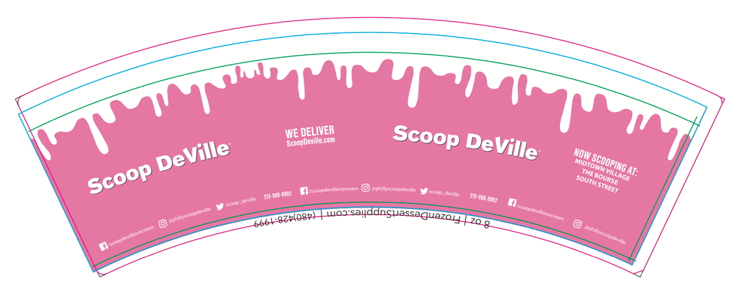8 oz Scoop Deville Custom Ice Cream Cups - Frozen Dessert Supplies C-SCOOPDEVILLE8OZ-CUSTOM