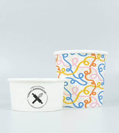 Custom Printed Eco-Friendly Compostable Ice Cream Cups