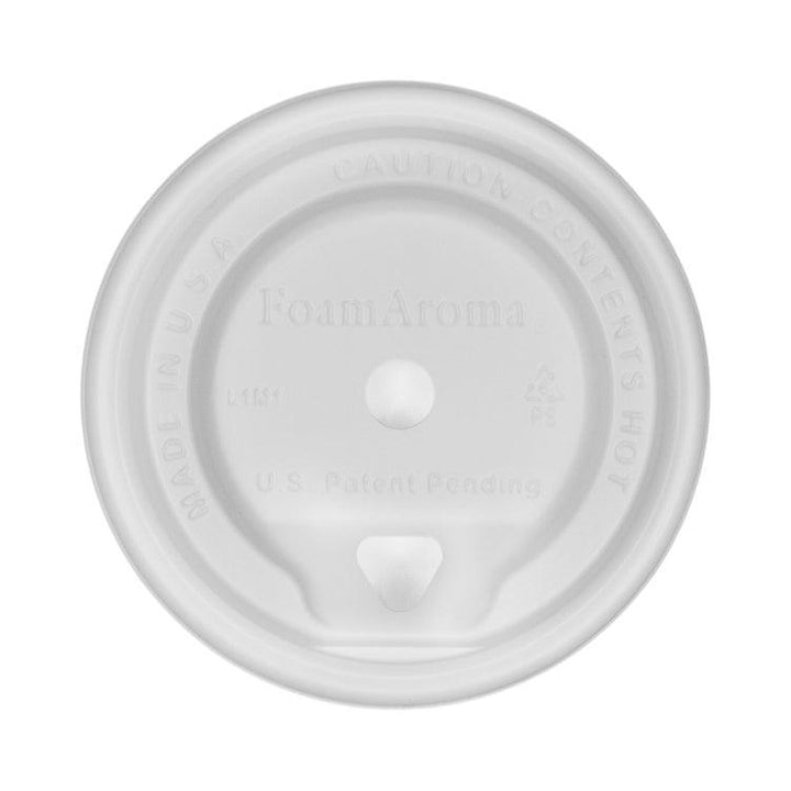 FoamAroma White Hot Cup Lids for 8 to 22 oz Cups - HCF100513