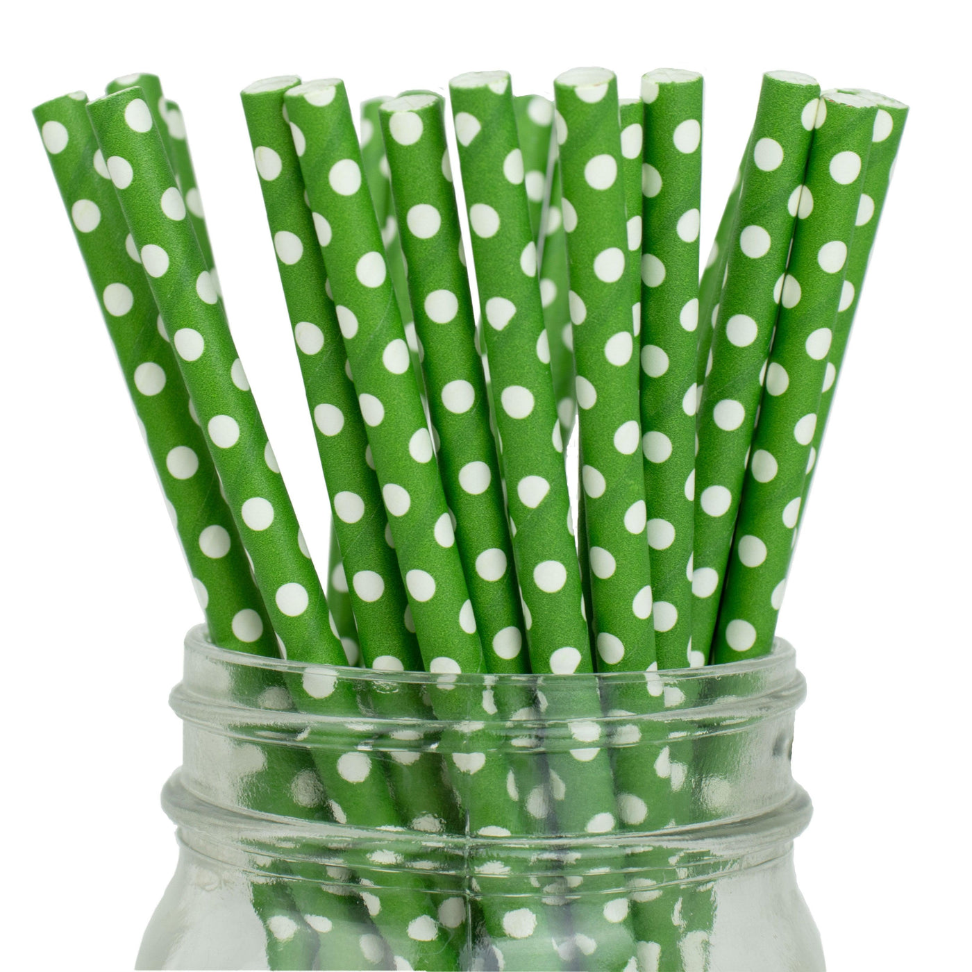 UNIQIFY® Green Tiny Polka Dot Paper Straws