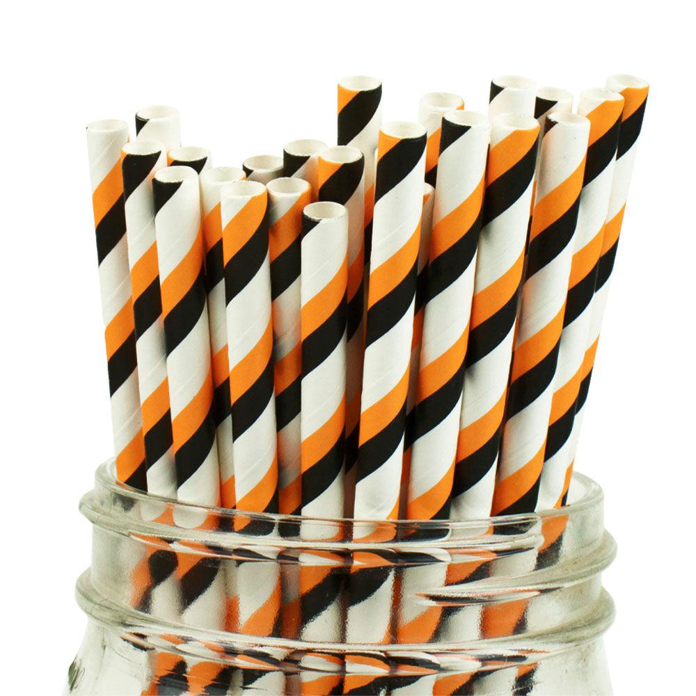 UNIQIFY® Halloween Multi Stripe Paper Straws