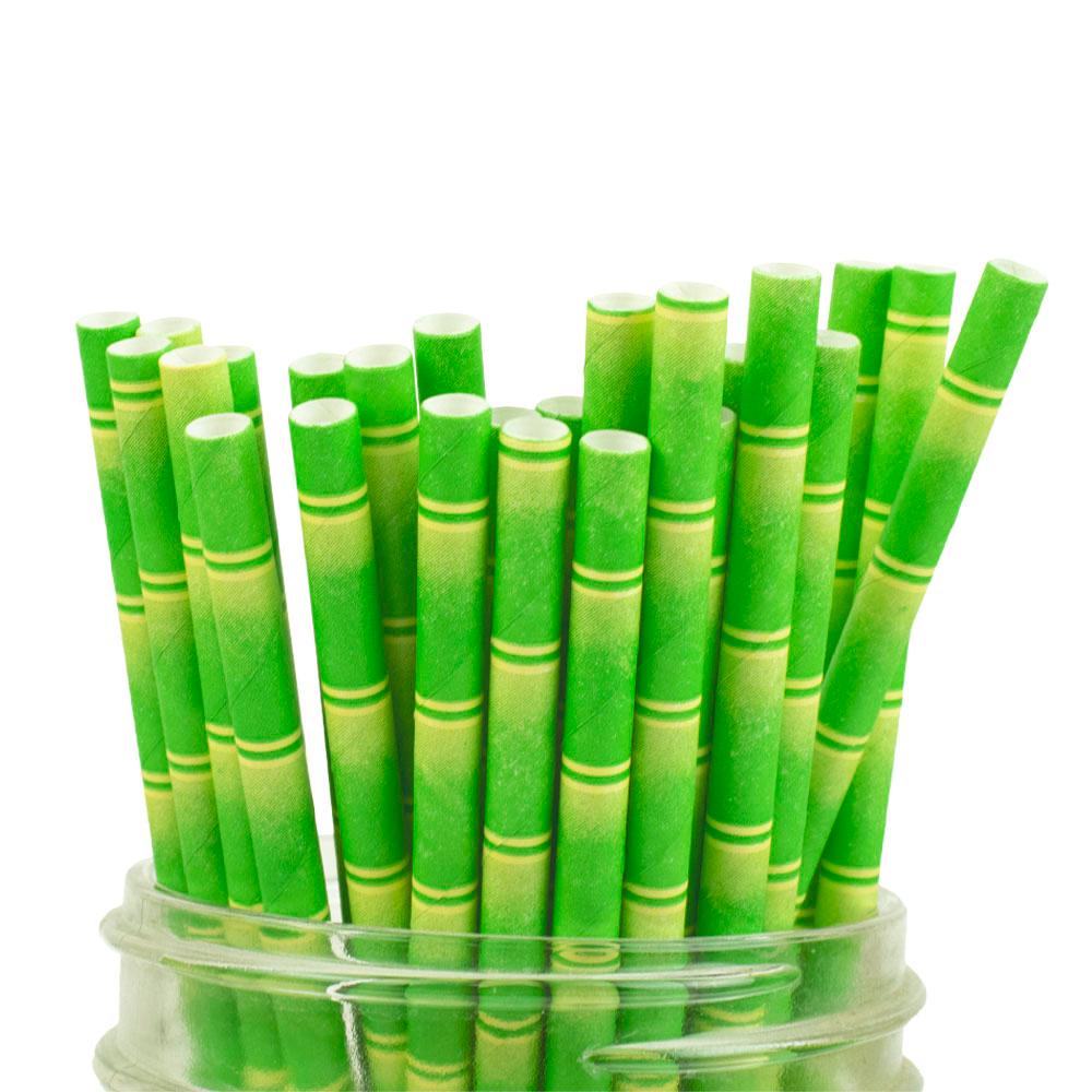 UNIQIFY® Green Bamboo Paper Straws