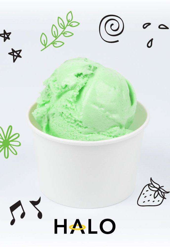 HALO 6 oz White Ice Cream Cups - Frozen Dessert Supplies