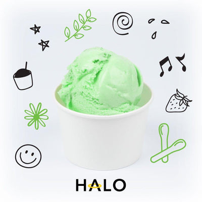 HALO 6 oz White Ice Cream Cups - Frozen Dessert Supplies