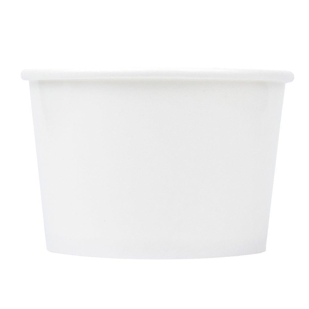 HALO 6 oz White Ice Cream Cups - Frozen Dessert Supplies 780619