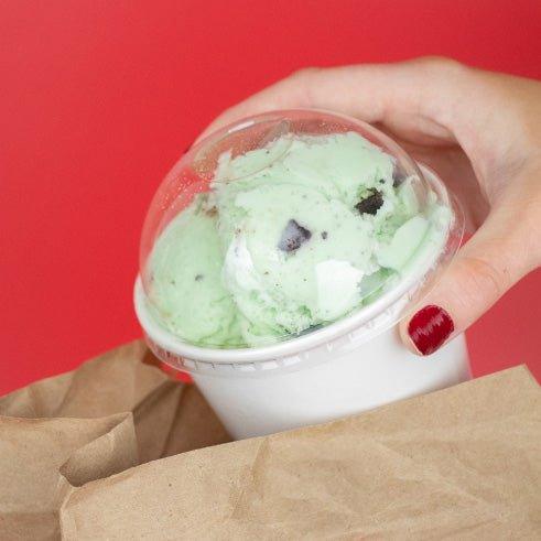 HALO 8 oz White Ice Cream Cups - Frozen Dessert Supplies
