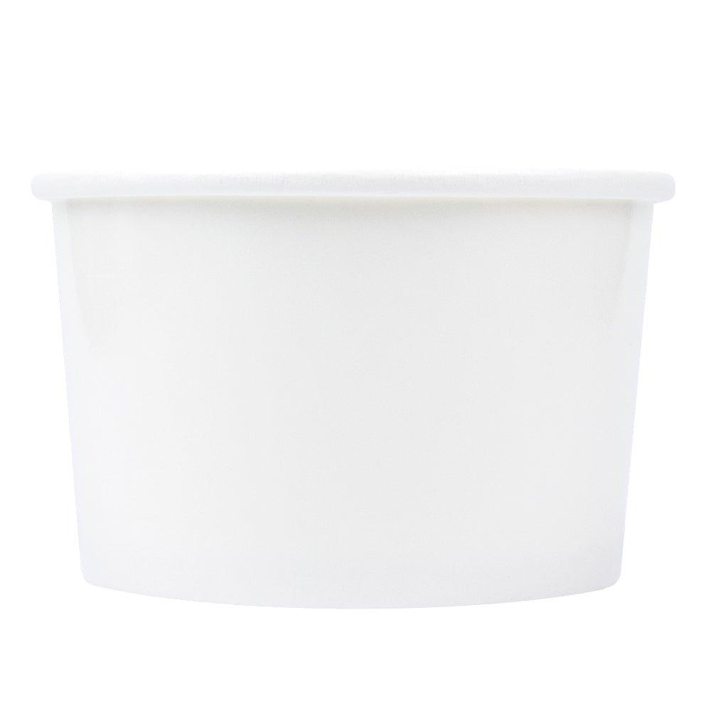 HALO 8 oz White Ice Cream Cups - Frozen Dessert Supplies 780819