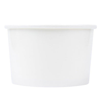 HALO 8 oz White Ice Cream Cups - Frozen Dessert Supplies
