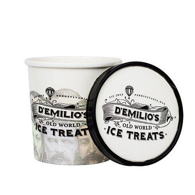 Old World Treats Pint 16 oz Ice Cream To Go Containers With Non-Vented Lids - Frozen Dessert Supplies