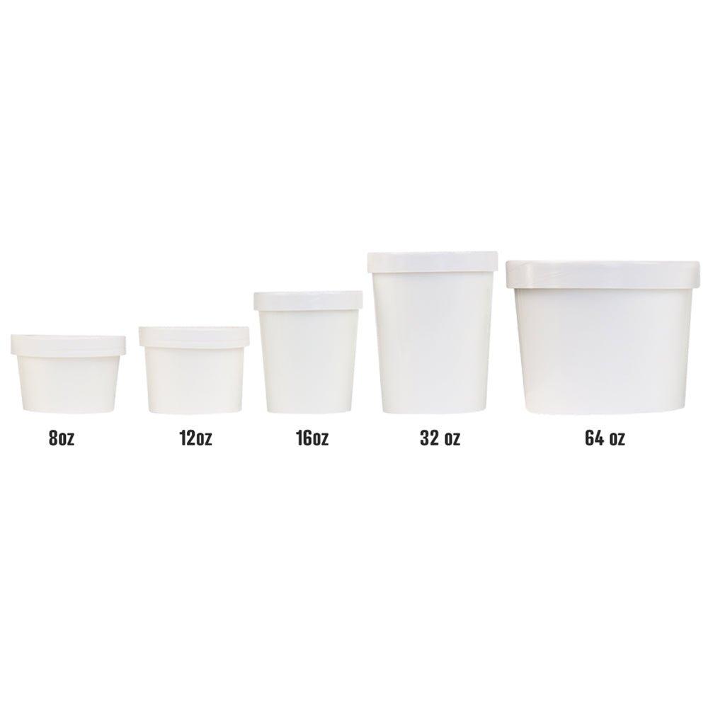 Quart 32 Oz Ice Cream To Go Containers & Lids - Frozen Dessert