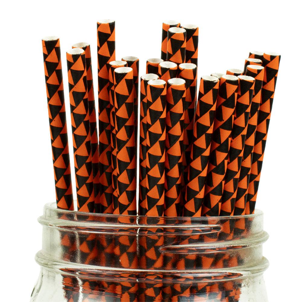 UNIQIFY® Halloween Triangle Patterned Paper Straws