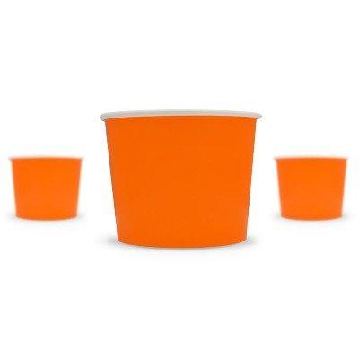 UNIQIFY® 12 oz Orange Ice Cream Cups - Frozen Dessert Supplies 63114
