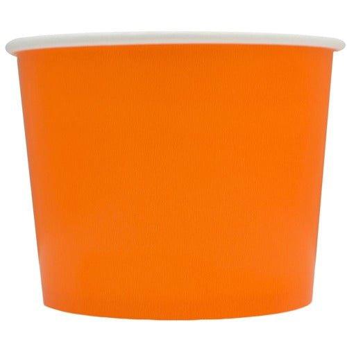 UNIQIFY® 12 oz Orange Ice Cream Cups - Frozen Dessert Supplies 63114