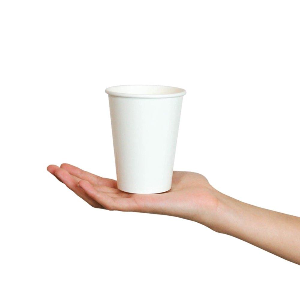UNIQIFY® 12 oz White Paper Drink Cups - 90mm - Frozen Dessert Supplies 77019